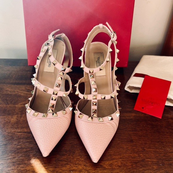 Valentino Garavani - Rockstud 100 - Pale Pink Leather - Picture 4 of 7